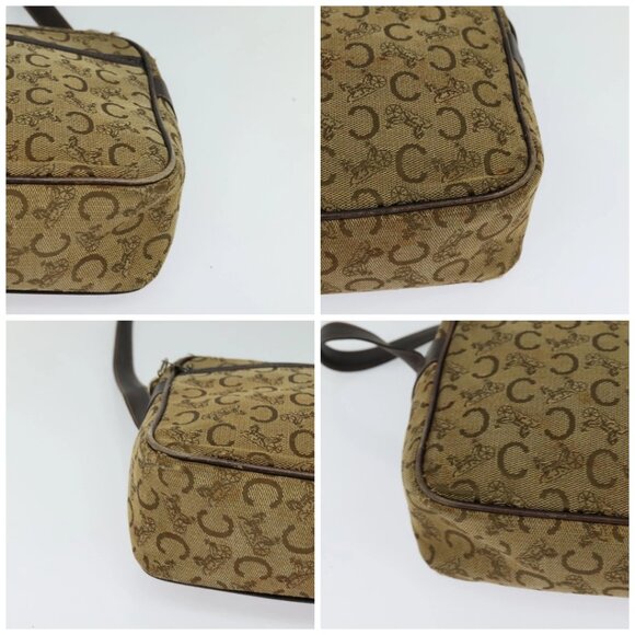 CELINE C Sulky Shoulder Bag Canvas Beige Auth BA757 - Picture 16 of 16